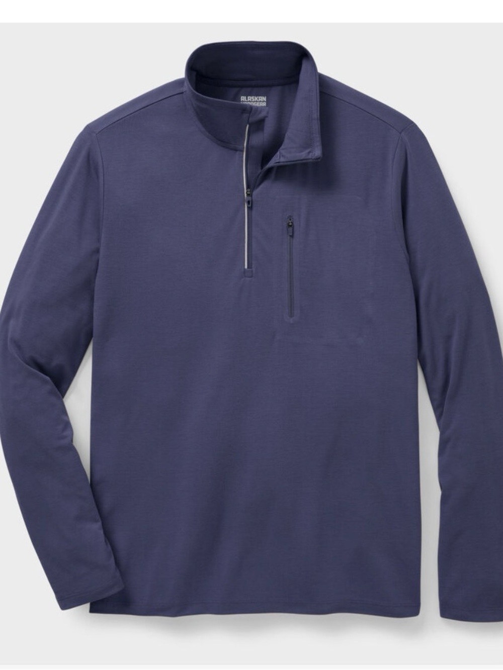Men's AKHG Renew Bamboo 1/4 Zip Mock XL Navy